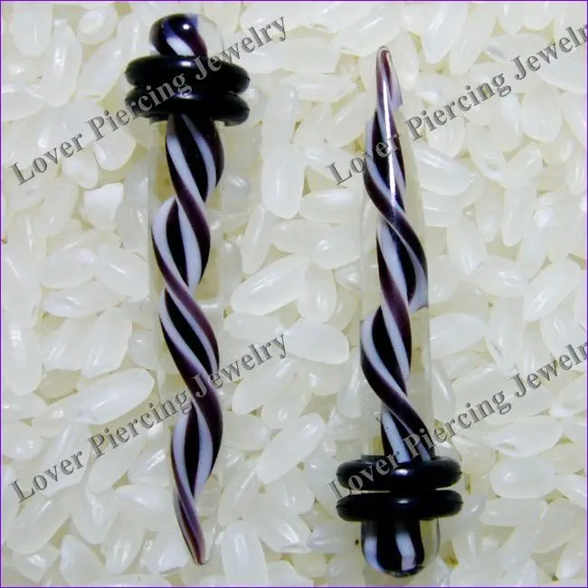 [GB-600] Pyrex Glass Ear Taper Plug Unique Ear Tapers