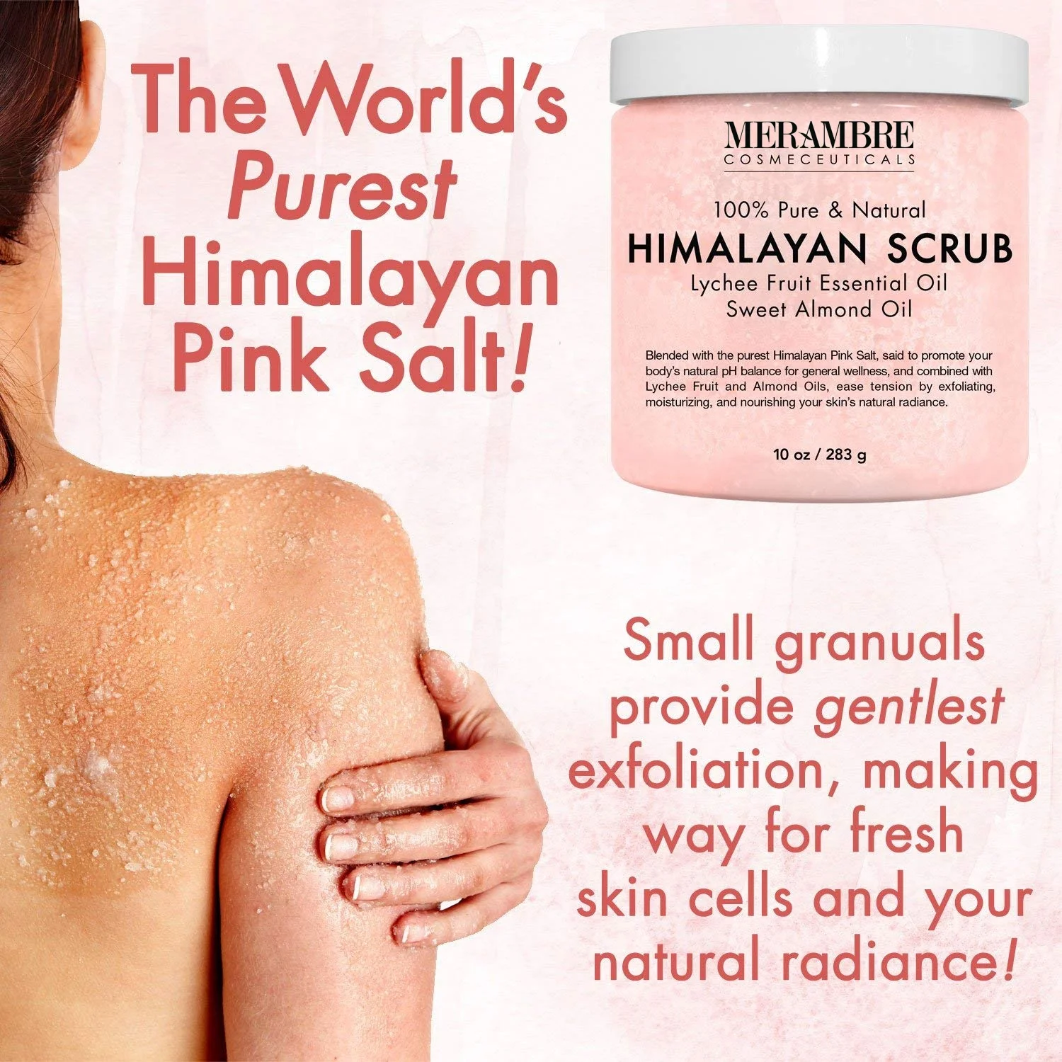 OEM Private Label Organic Moisturizing Acne Essential Oil Himalayan Salt Scrub Body Scrub Exfoliator Foot Facial Face Scrub