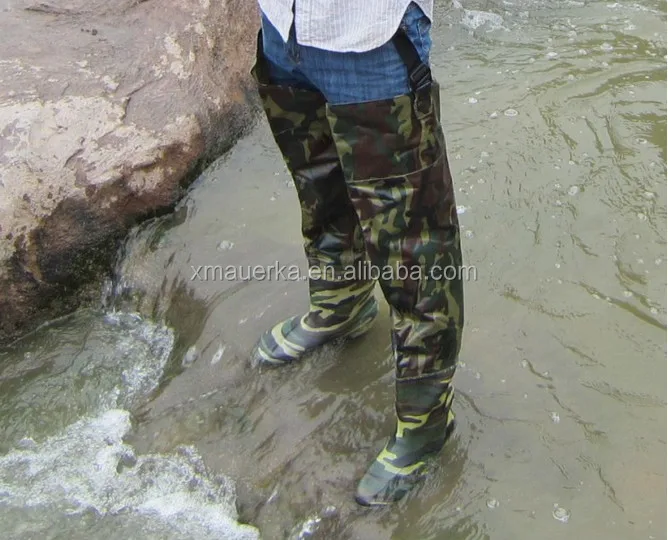 
Pvc coated fishing equipment boots knee wader 