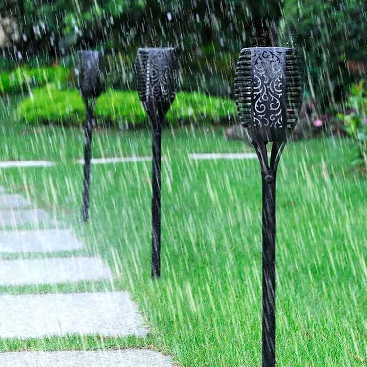 Wholesale 96 LED dancing flickering solar flame light led flame bulb led flame lamp for garden patio driveway yard pool fence