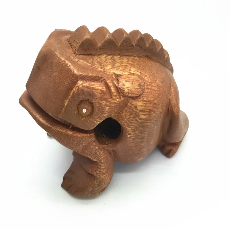Home Office Decoration Wooden Thailand Traditional Craft Lucky Frog