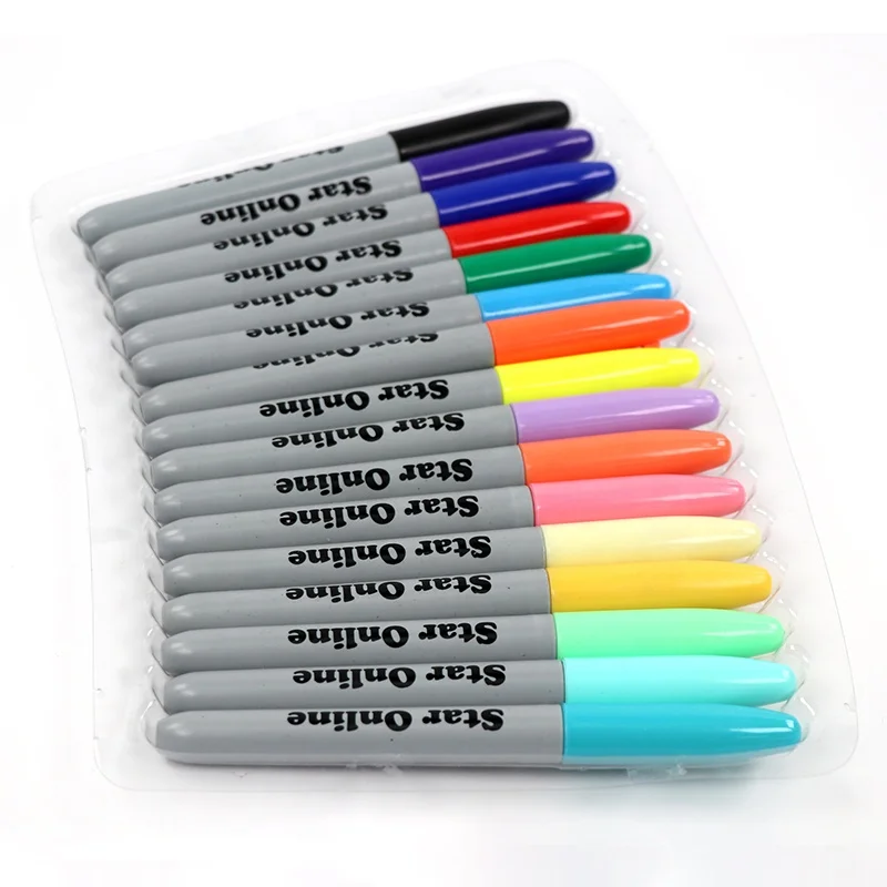 
16 assorted colors pastel classic custom permanent marker supplier 