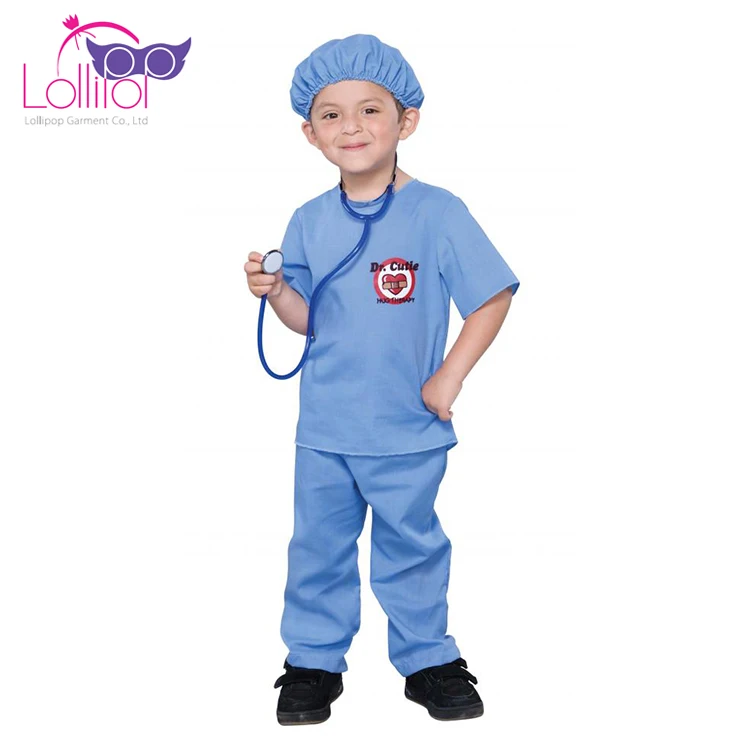 High quality kids doctor teacher nurse role play costumes kids custom cosplay profession dress for child
