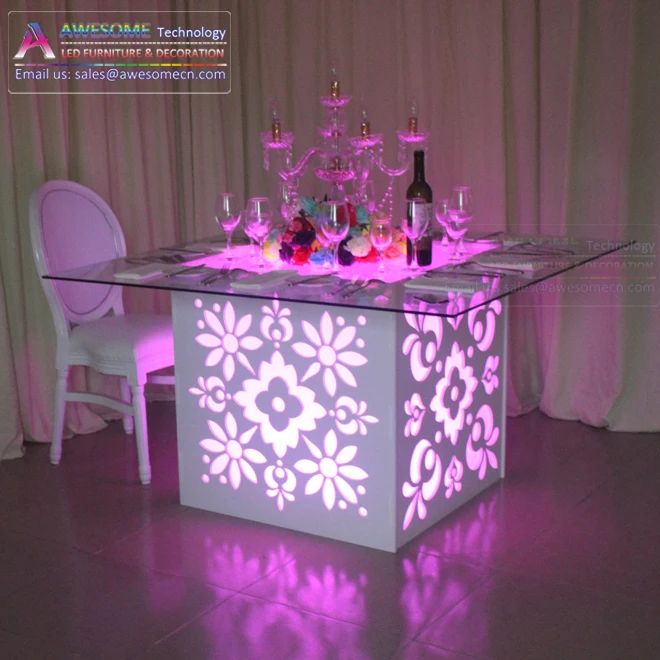 Стол для гостиничного торта светящийся в американском стиле светящиеся банкетные столы 8