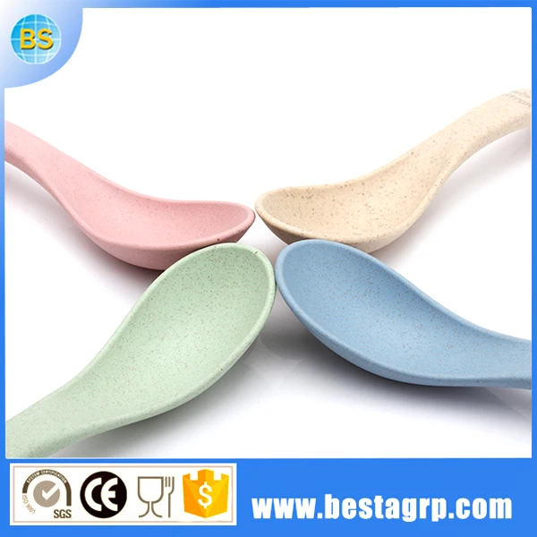 2016 новый продукт пшеничной соломы изменение цвета ложка, пластмассовую ложку, ложки
