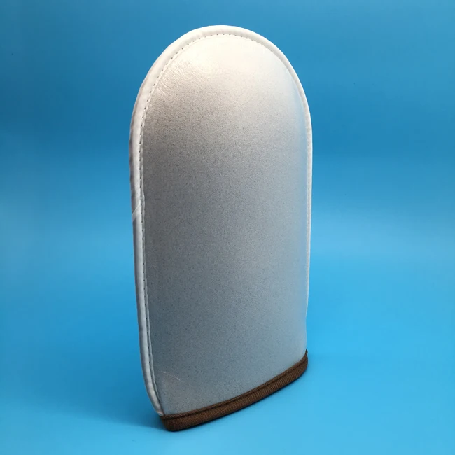 Brown cosmetic tan mitt velour tanning mitt applicator