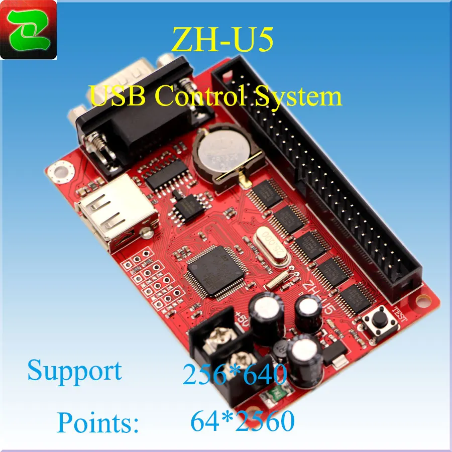 USB/WIFI/RS232 Lan Port P10 Led Display Control Card ZH-U5 Controllers