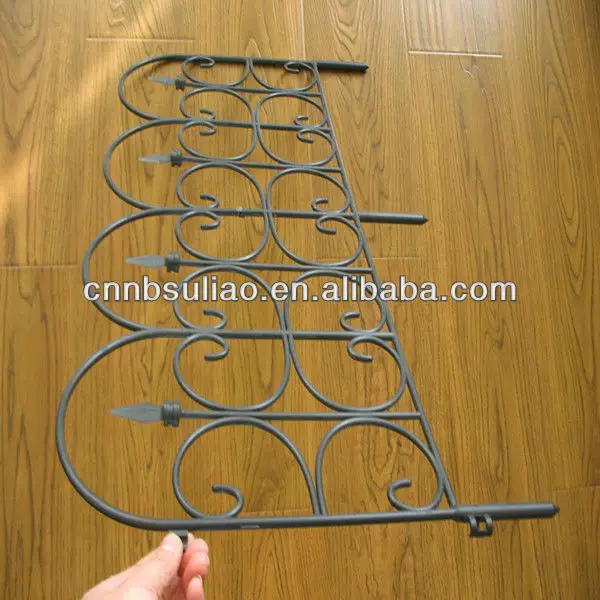 black decorative plastic garden fence/garden edging fence