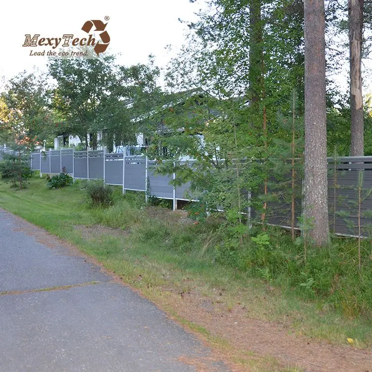 Wholesale cheap fireproof wpc villa fencing plastic wood garden fence panels