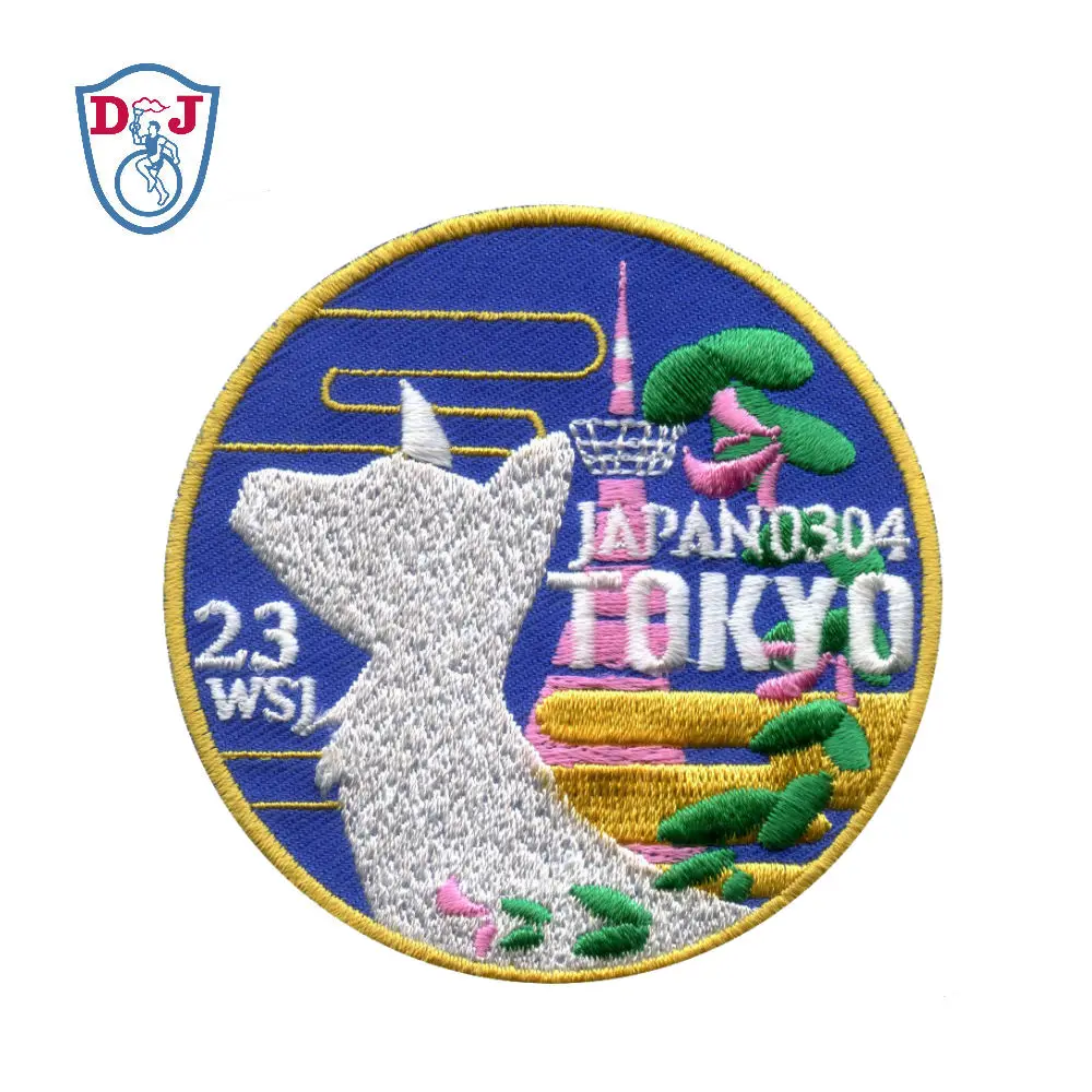 Embroidered Patches Iron On Patch Embroidery Tokyo customized logo design