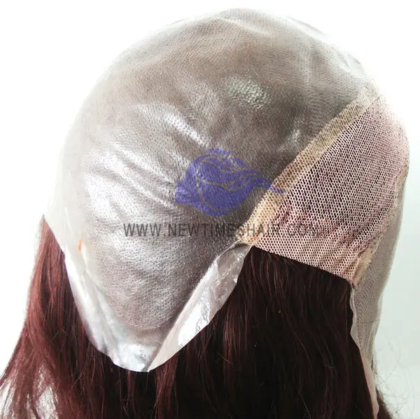 All skin base with stretchable net behind crown wig