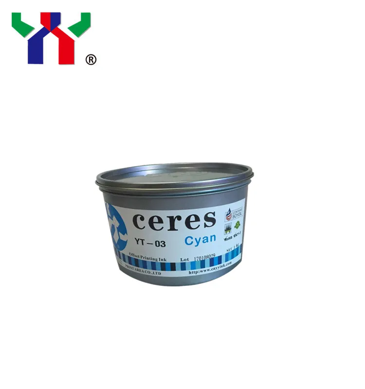 Горячие продажи High Gloss Ceres офсетная печатная краска YT-03 черного цвета 1 кг/упаковка