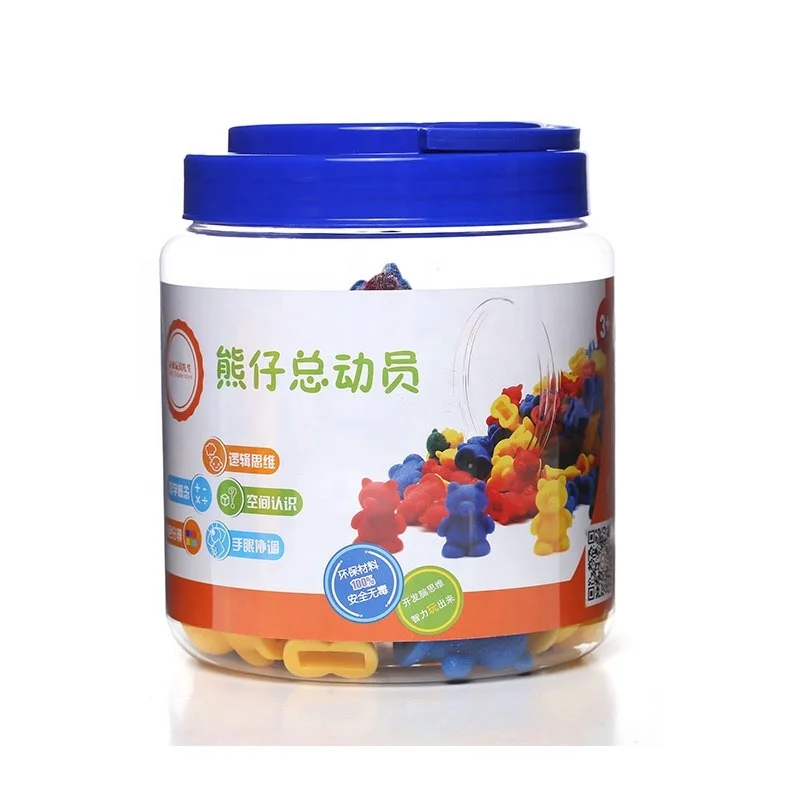 72PCS Educational Counting Bears Toys Bear Weight 3/6/9g