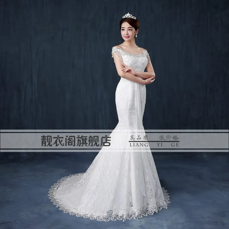 2016 Latest Design Slimming Fish Tail Wedding Dress Bridal Gown