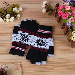 Factory New Style Promotion Knitted Acrylic Touch Sensor Screen Finger Gloves for Smartphone Winter Women Warm Glove Wholesale