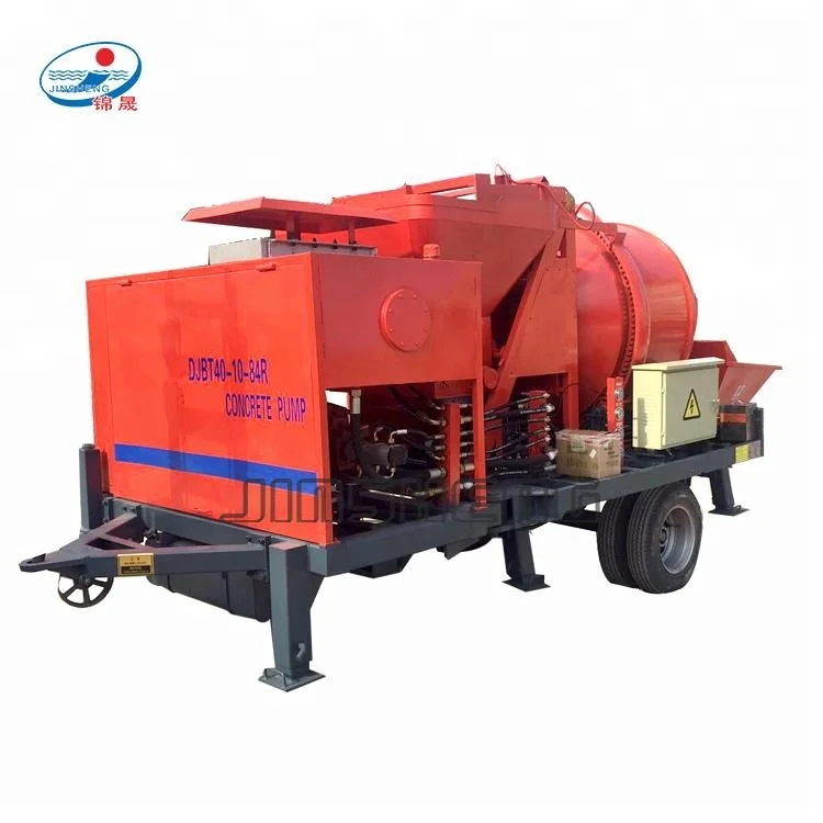 China electric motor diesel concrete cement mixer with pump JBS40 price