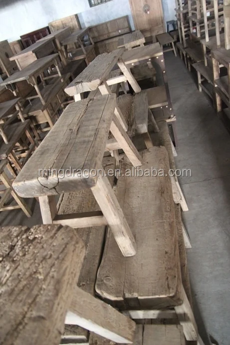 Chinese vintage reclaimed wood natural console table