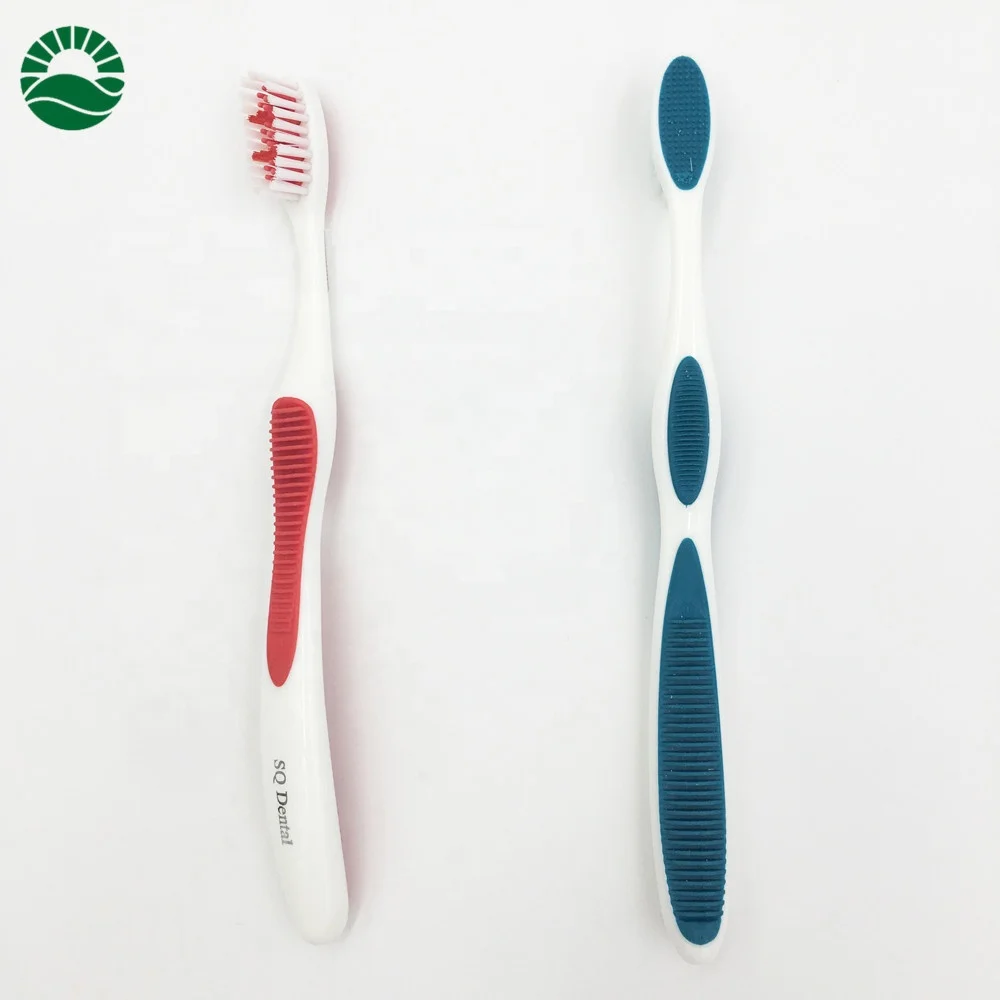 Big handle grown people toothbrush with gum massager