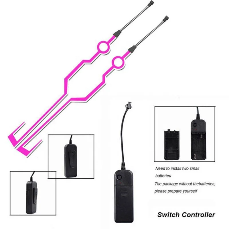
DIY Cool EL light el tape safety glowing el light helmet 