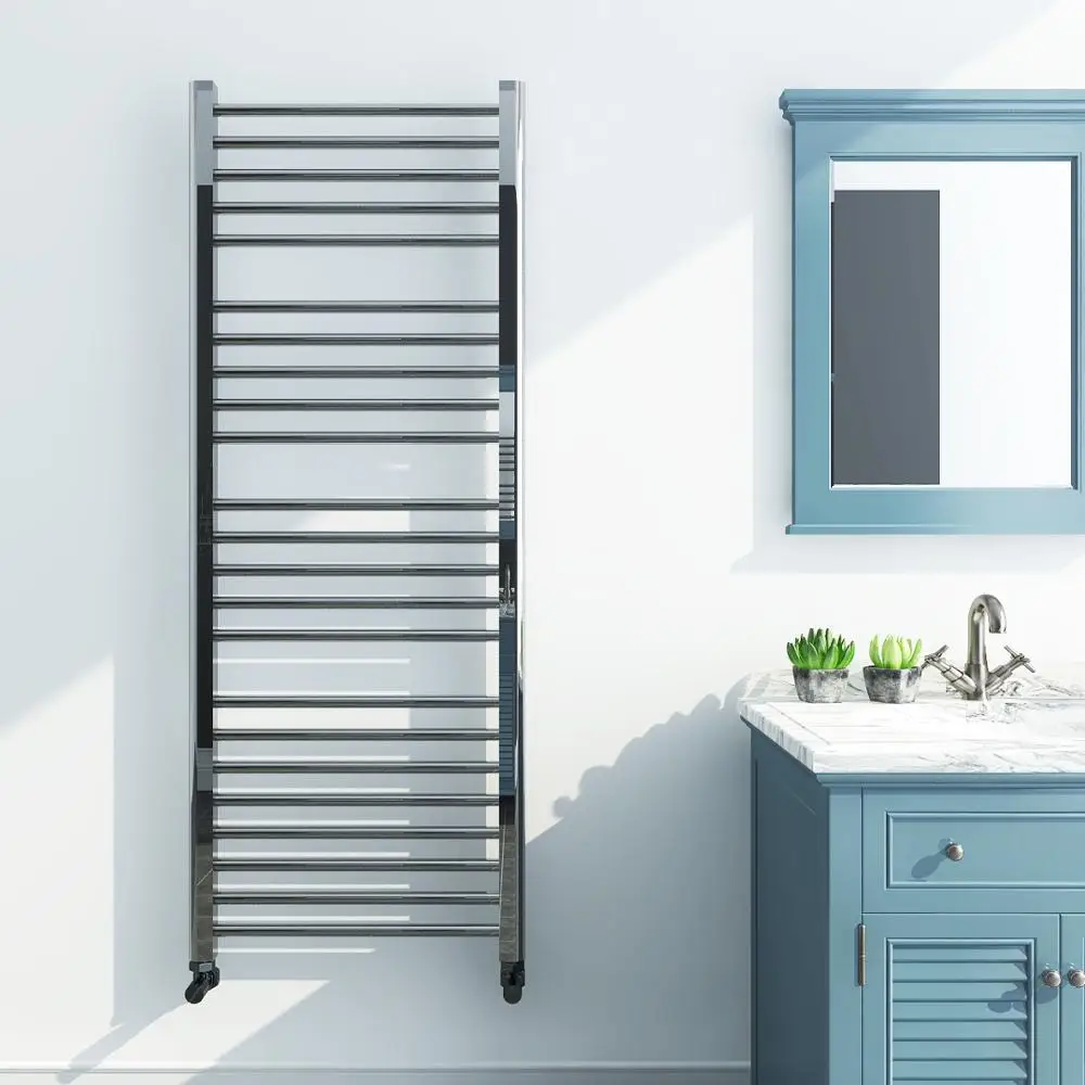 Best-selling SUN-D11 straight chrome heated towel rails auto radiator bathroom heater