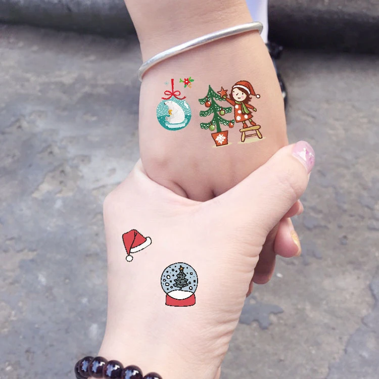 EC 831-860 temporary tattoo sticker for children kids cartoon unicorn christmas gift for boys and girls sticker tattoo