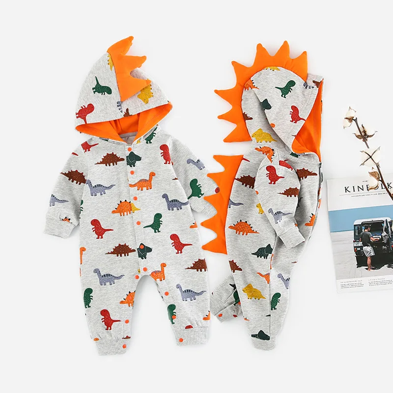 Kids Dinosaur Animal Pajama Onesie Baby Romper Costume Long Sleeve for Boy Girl Winter Autumn Jumpsuit Toddlers Cosplay Outfit