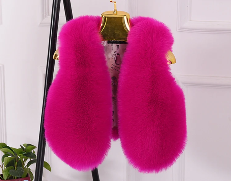 
Latest Fashion Autumn Winter Girl Fur Vest Children Purple Mardi Gras Vest 