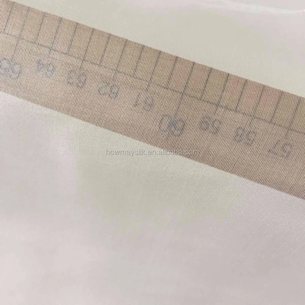 Howmay 100% чистая шелковая ткань 5,5 момме 55 см 140 см белый шелк шифон Прозрачная мягкая ткань для окрашивания или печати