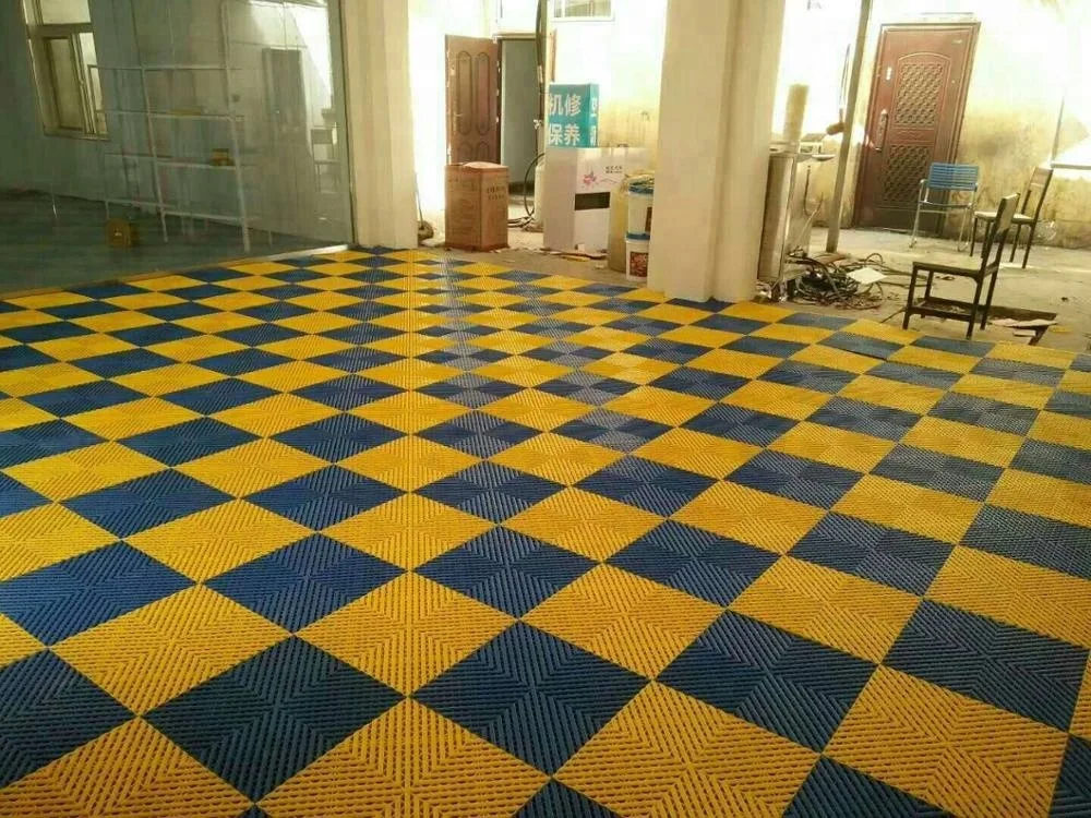 modular plastic interlocking garage floor tiles