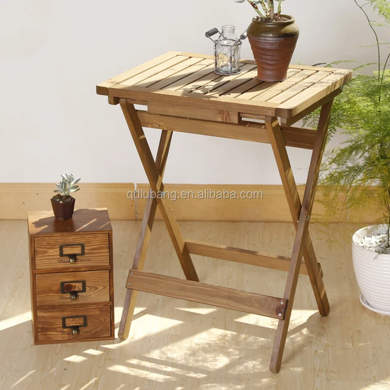 Custom low price small wooden folding table