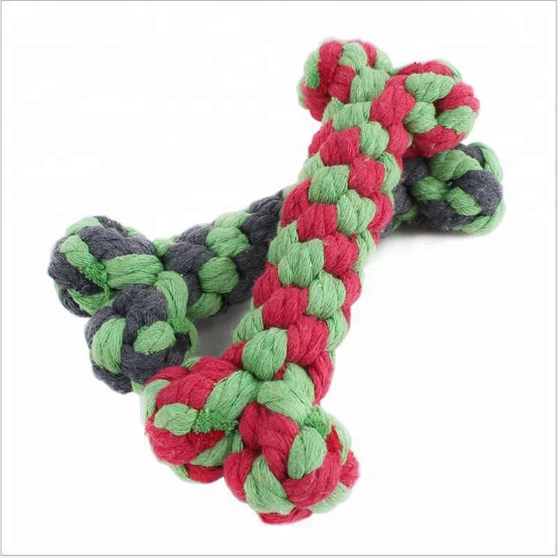 Special Price Eco-friendly Handmade Knit Toy 15cm Bone Design Dog Toy