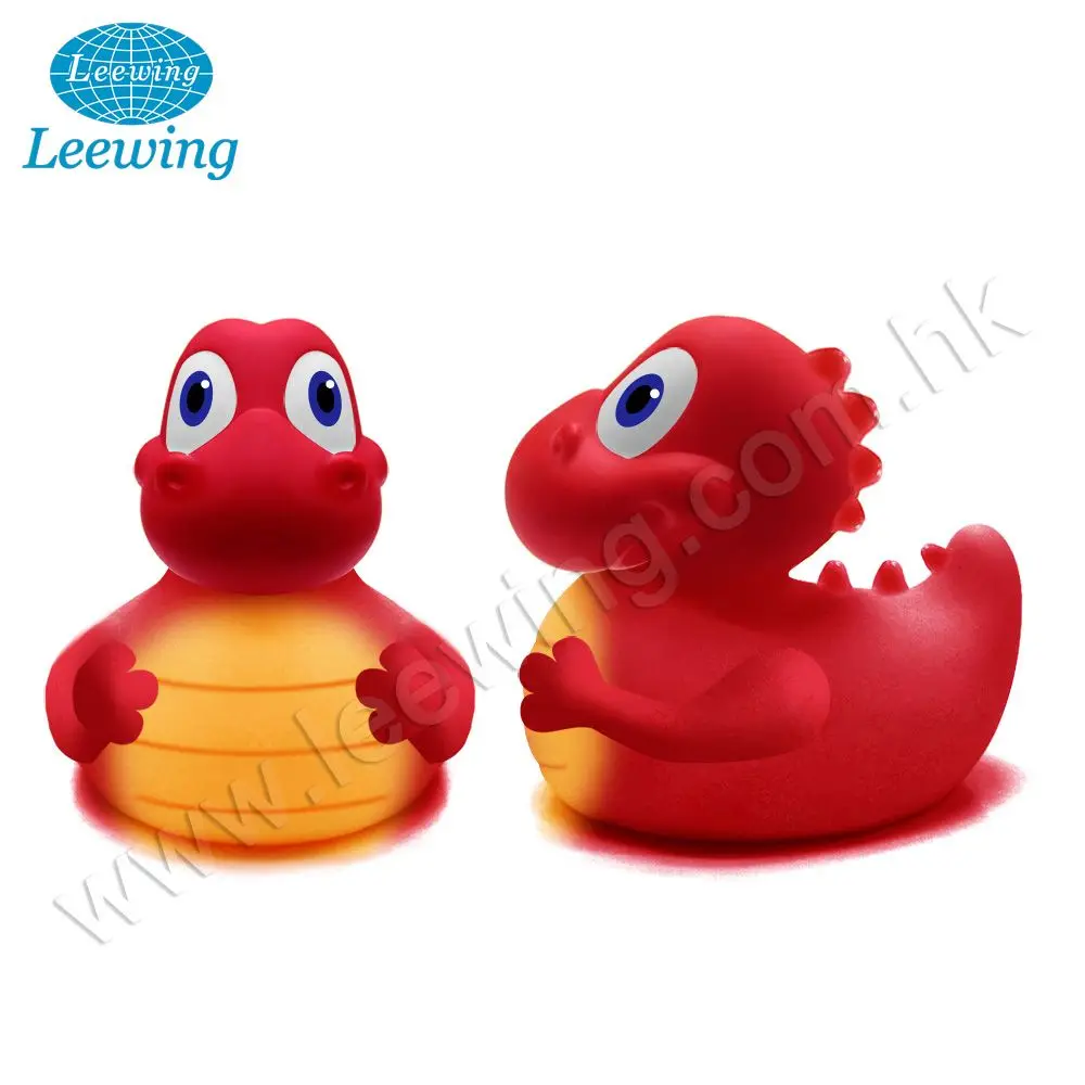 Wholesale Plastic PVC Red Dragon Dinosaur Rubber Duck Baby Bath Toy