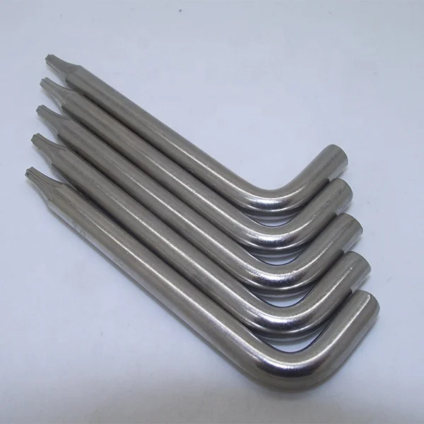 
high-visibility nickel-plated L-keys 