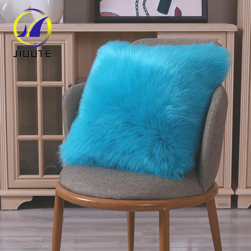 Мягкий красивый длинный ворс ткани искусственного меха Подушка