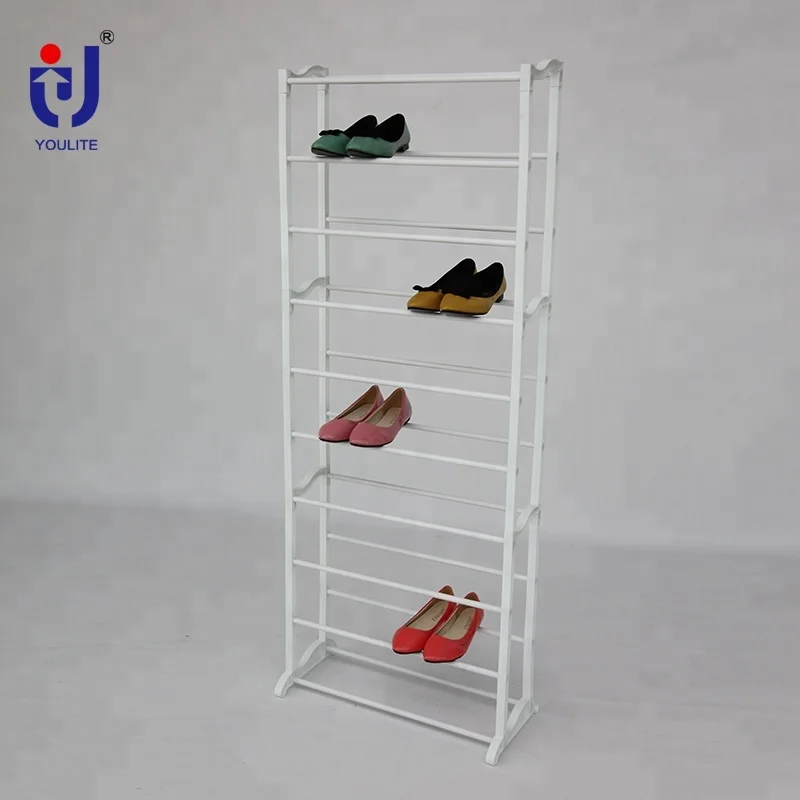 Hot sale portable plastic cheap 50 pair shoe rack