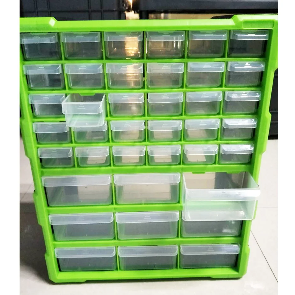 Good  plastic pp storage tool  box compartement multi drawer toolbox organizer