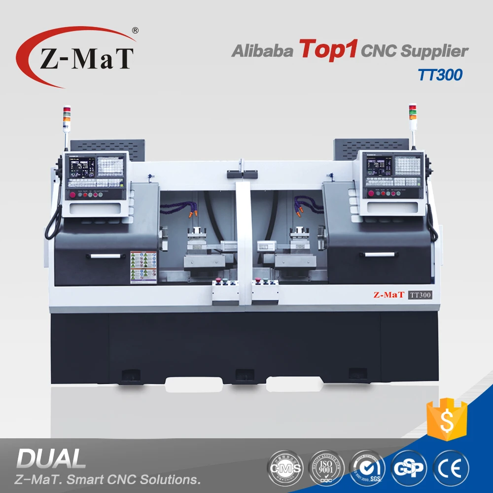 Низкая стоимость точным двойной шпиндель TT300 Швейцарский тип автоматический токарный станок