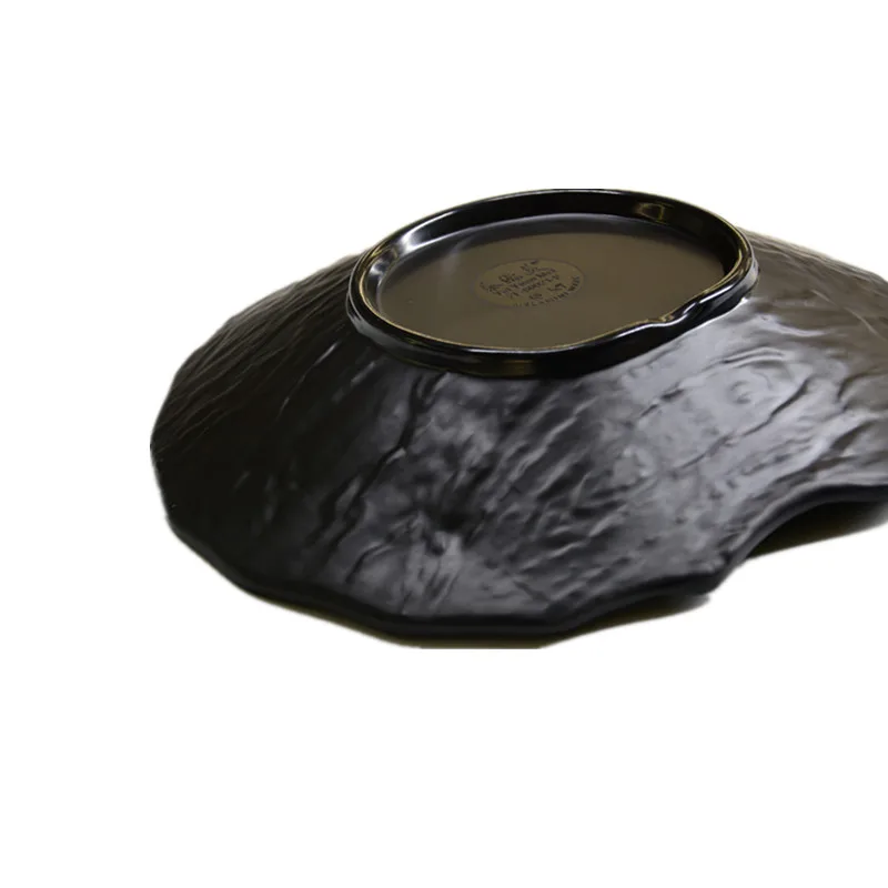 Unbreakable Buffet/BBQ Manufacturer Melamine Black Plates For Restaurant