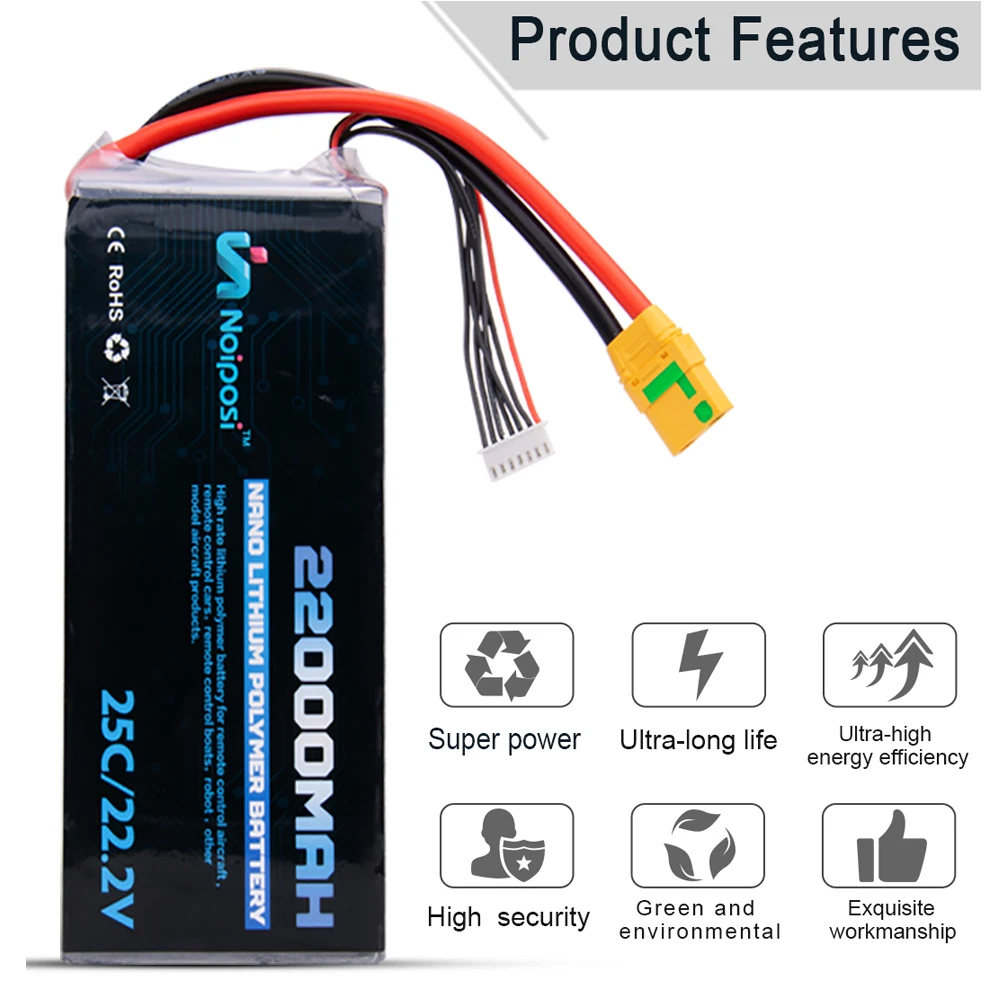 OEM 25c 22000mah 20000mah rc lipo battery 6s 22.2v