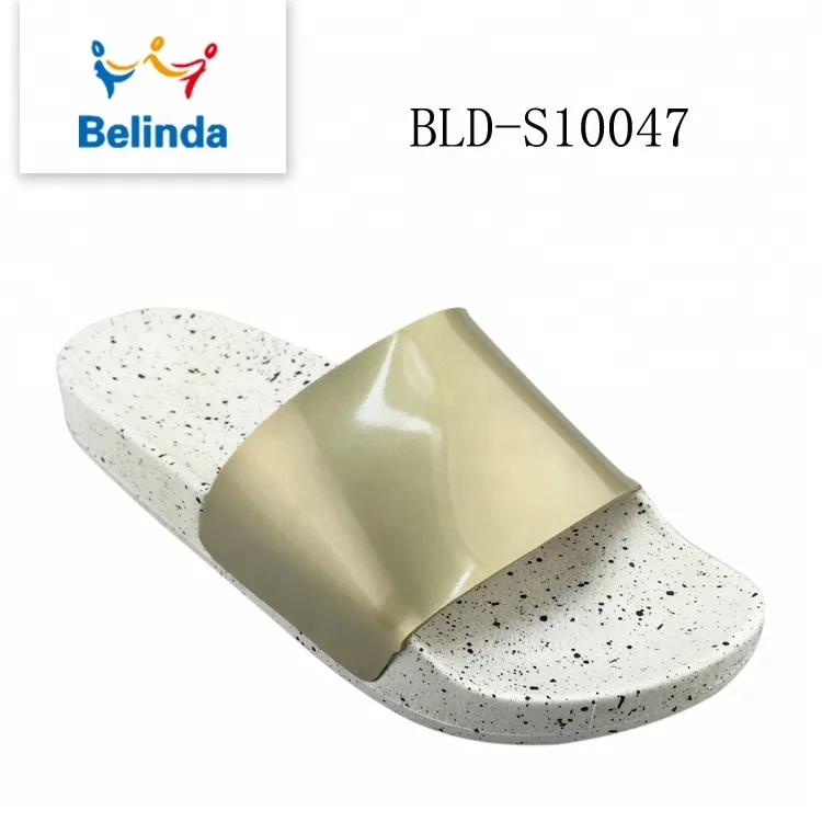 Woman Footwear PVC Printed Latest Design Custom Slider Slipper