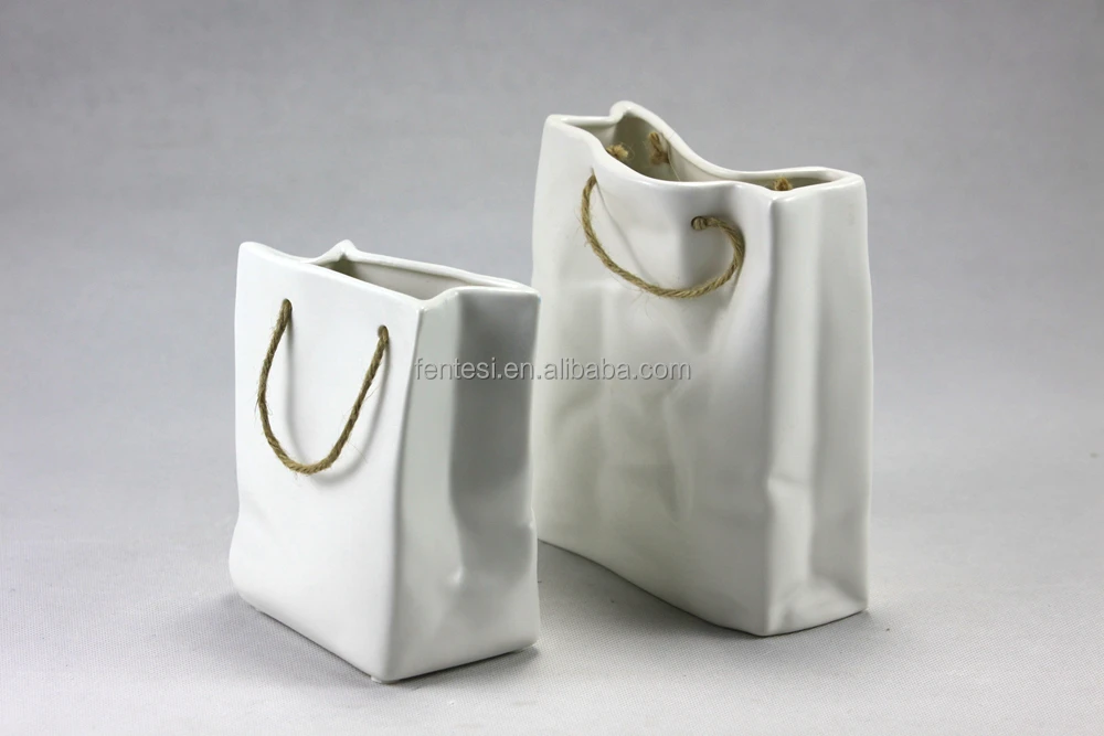 Новый дизайн горячей продажи доставка сумка форма керамическая ваза