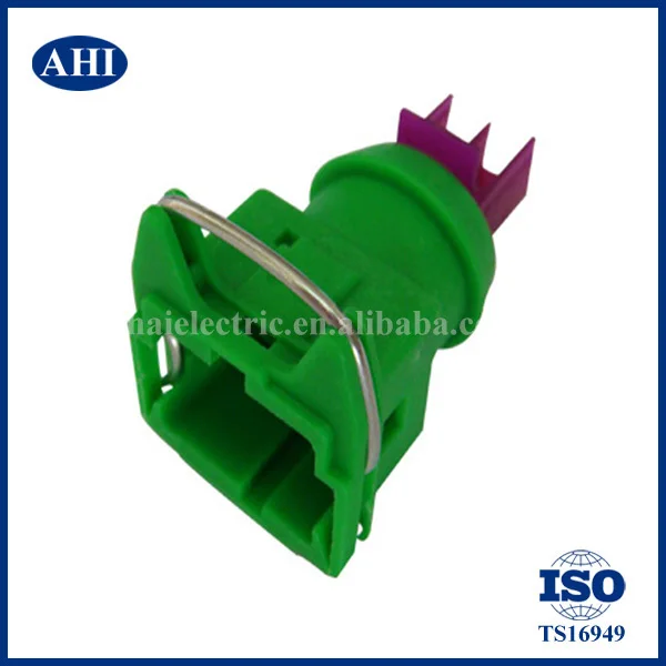 2 контакт. PBT женский зеленый низкого напряжения пластиковых частей кабеля авто электрический разъем
