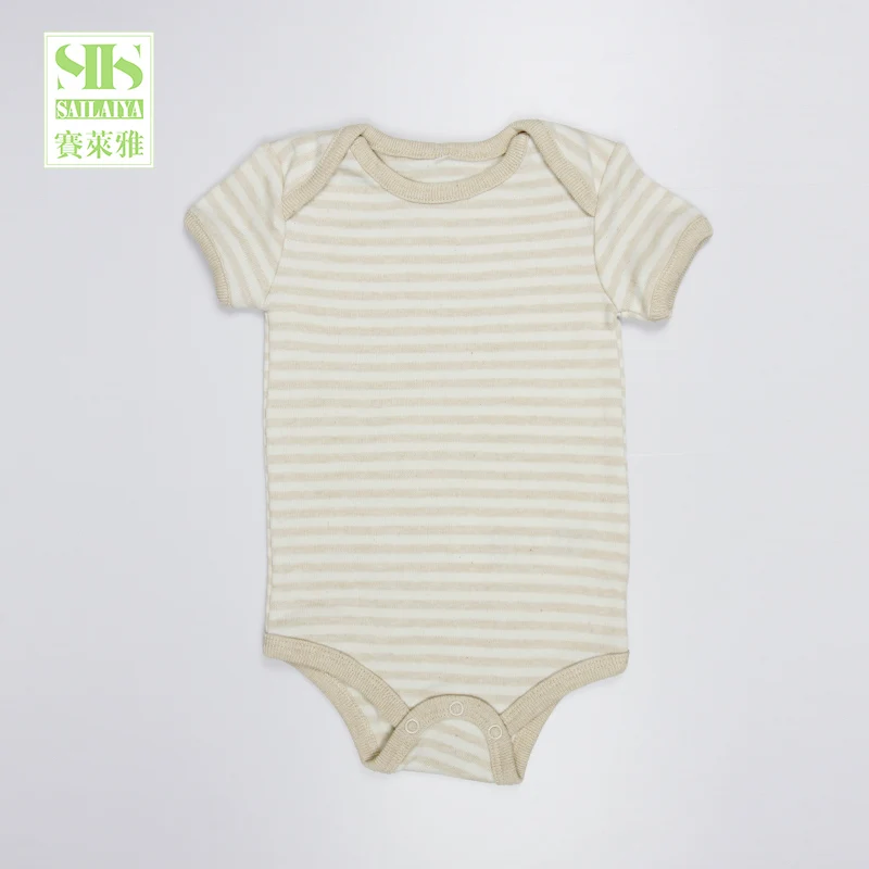 
SIIS orgainc cotton short sleeve newborn baby rompers baby bodysuit clothes 3 pack multi newborn to 6 Month clothes 