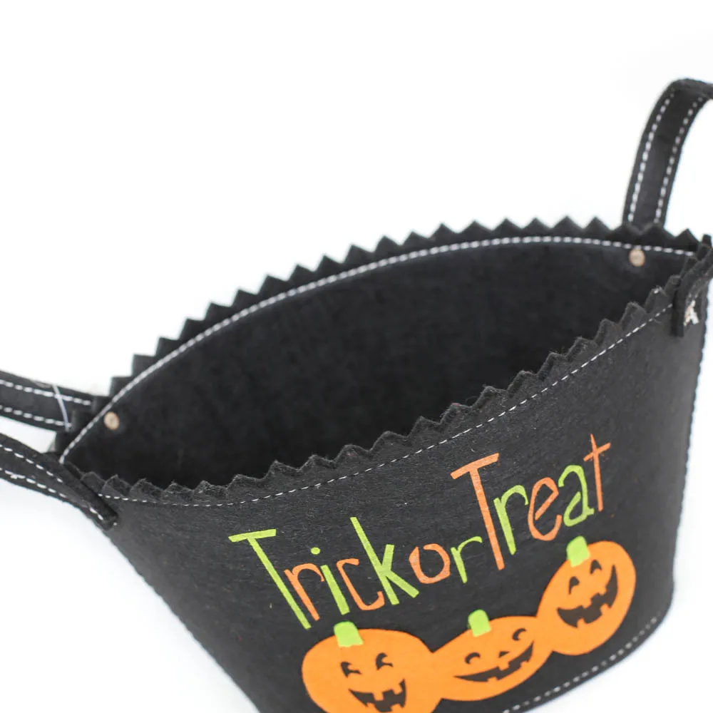 
Kids Fabric Candy Bag Felt Lightweight Candy Buckets Trick or Treat Happy Halloween Party Decoration Event & Party Supplies 5 KG 