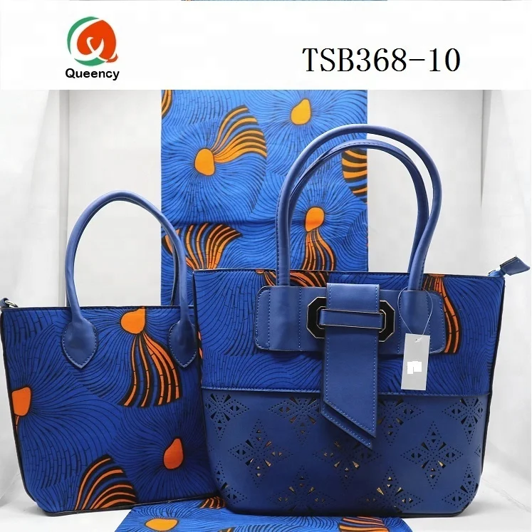 Queency African Ankara Print Bags Fashion Ankara Fabric Bags Set Women