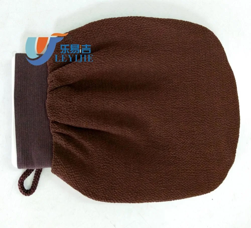 Daily Needed Product Custom Printed Logo Blove Glove Scrubber Natural Viscose Hammam Spa Glove