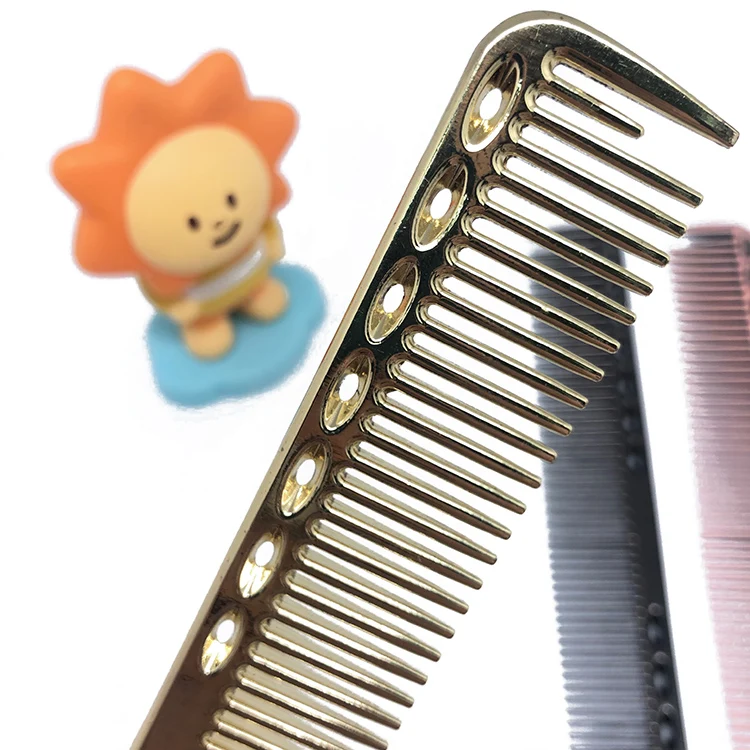 Professional China Suppliers Barber Salon Space Aluminum Hair Comb Metal Cutting Hairdressing Combs