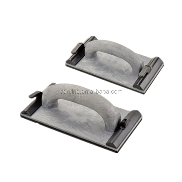 Sandpaper Holder ABS Handle with Plastic Turn-lock Clasp Black EVA Sanding Block Base Board Hand Sander