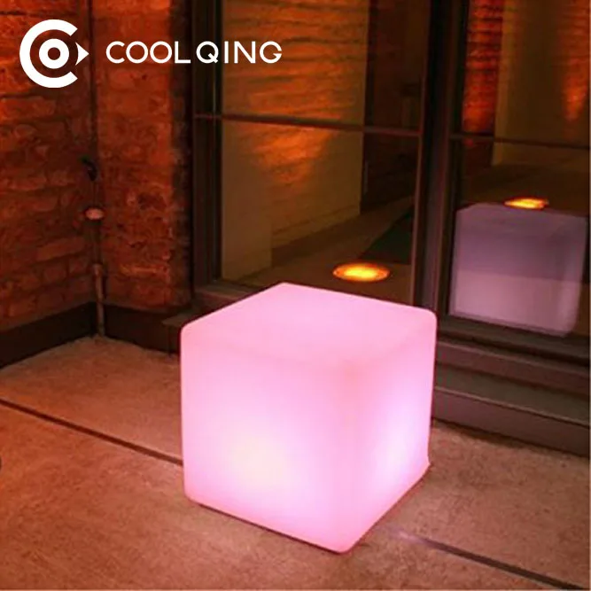 led cube 50x50x50 Manufacture glowing furniture modern RGB LED plastic light cube