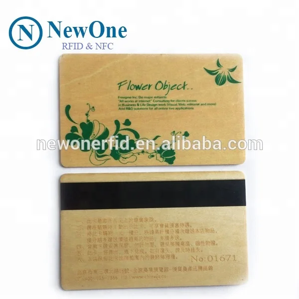 
RFID Smart card NFC Bamboo Wood Magnetic Stripe Business Card Rfid wood card 